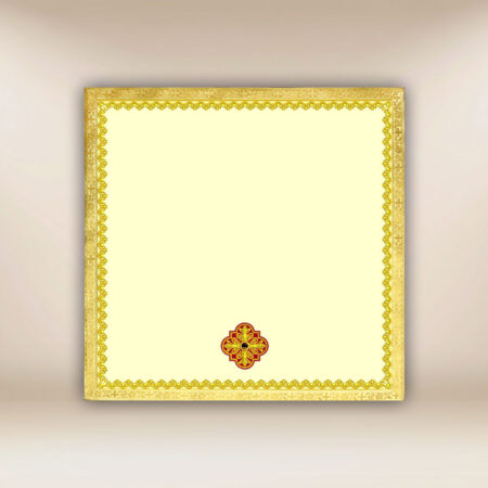 Voile de calice écru avec croix
