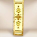 Étole brodée diaconale écrue avec croix
