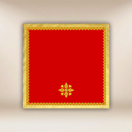 Voile de calice rouge brodé