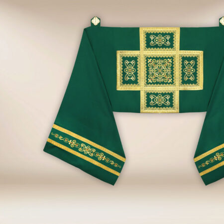 Voile huméral brodé liturgique vert