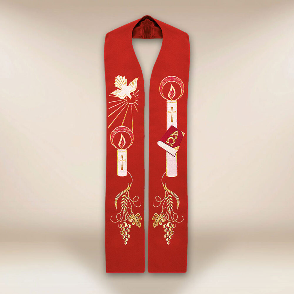 Étole brodée avec l'Esprit Saint