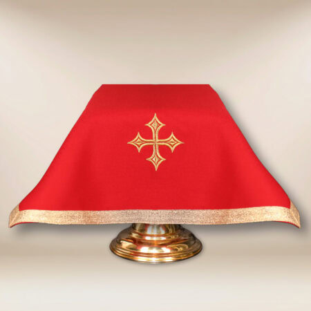 Voile de calice liturgique rouge 45×45cm