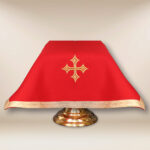 Voile de calice liturgique rouge 55×55cm