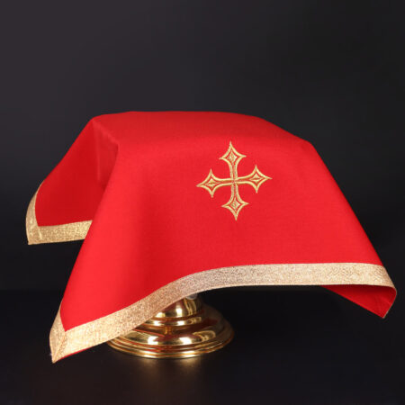 Voile de calice liturgique rouge 55×55cm
