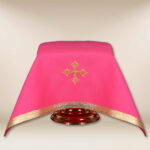Voile de calice liturgique rose 45×45cm