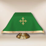 Voile de calice liturgique vert 55×55cm