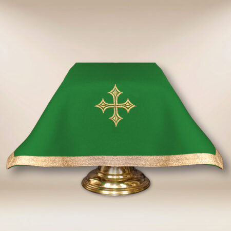 Voile de calice liturgique vert 55×55cm