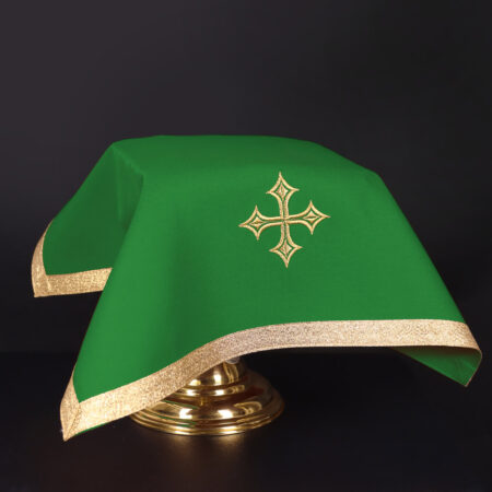 Voile de calice liturgique vert 55×55cm