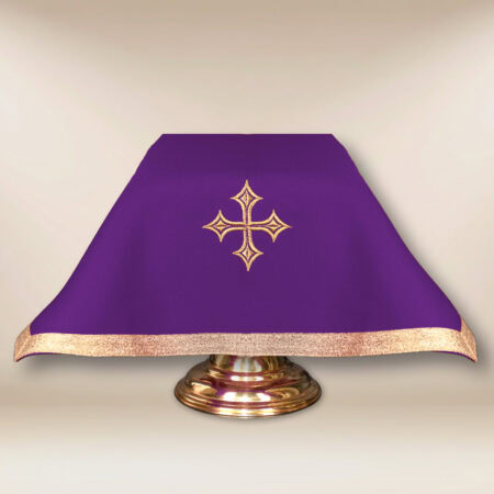 Voile de calice liturgique violet 45×45cm