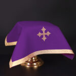 Voile de calice liturgique violet 45×45cm