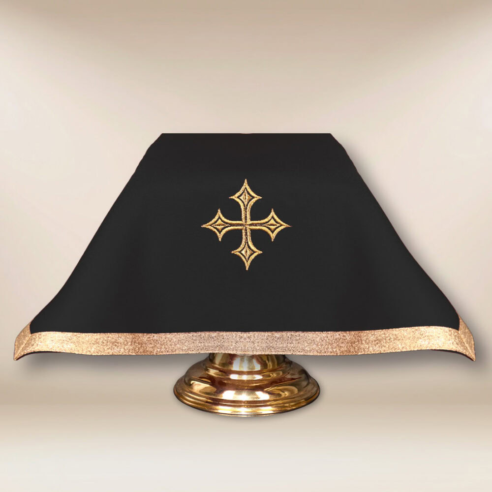 Voile de calice liturgique noir 55×55cm
