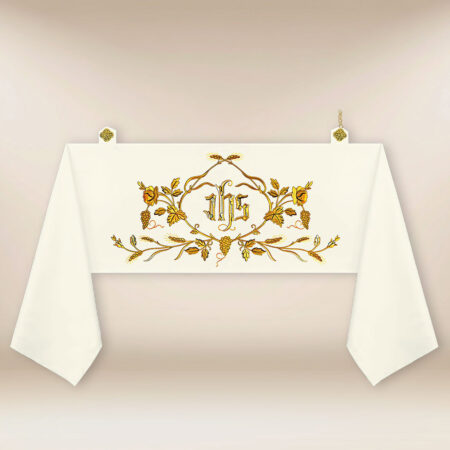 Voile huméral liturgique brodé avec IHS