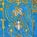 Chasuble mariale brodée bleue