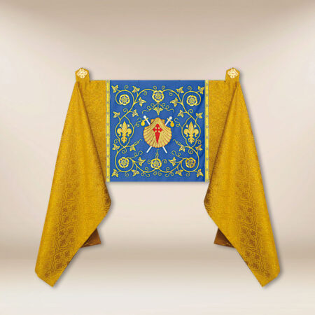 Voile huméral doré Coquilles de Saint Jacques