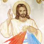 Chasuble liturgique brodée Jésus Miséricordieux