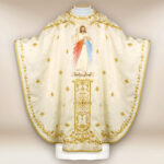 Chasuble liturgique brodée Jésus Miséricordieux