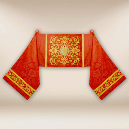 Voile huméral brodé rouge
