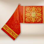 Voile huméral brodé rouge