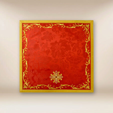 Voile de calice brodé rouge