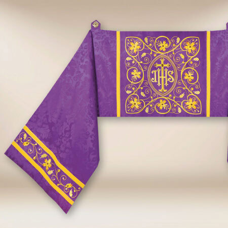 Voile huméral brodé violet