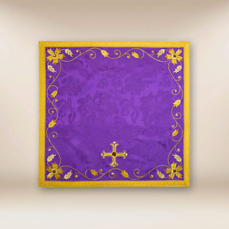 Voile de calice violet brodé