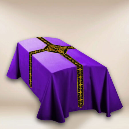 Voile funéraire brodé violet
