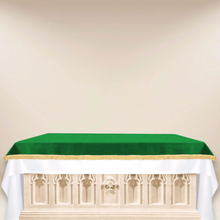 Couverture d’autel en velours verte