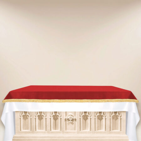 Couverture d’autel en velours rouge