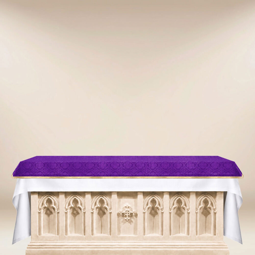Couverture d’autel en jacquard violet