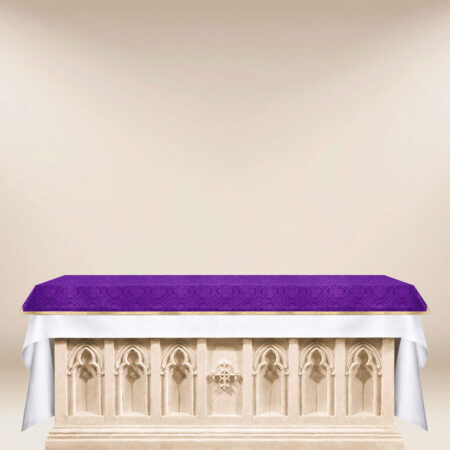 Couverture d’autel en jacquard violet