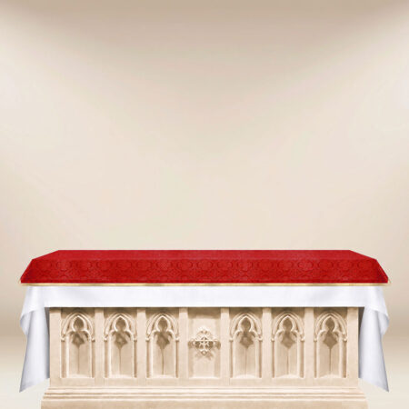 Couverture d’autel en jacquard rouge