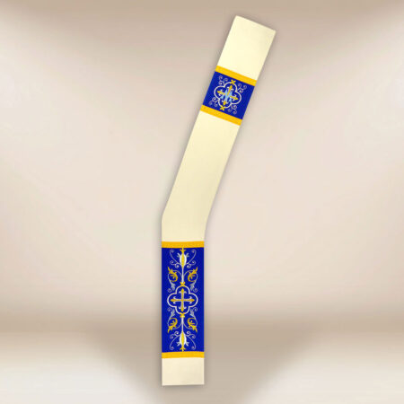 Étole diaconale brodée mariale