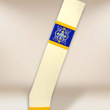 Étole diaconale brodée mariale