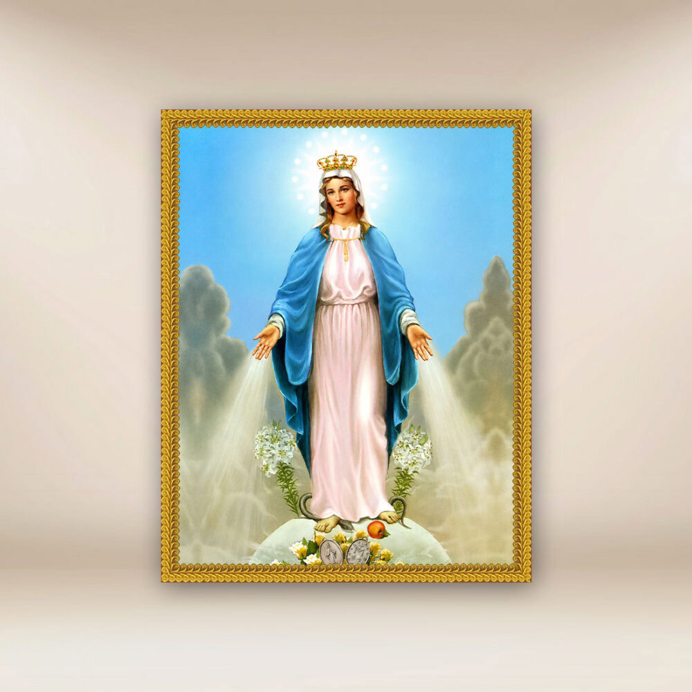 Image religieuse sur tissu Notre-Dame de l'Immaculée Conception