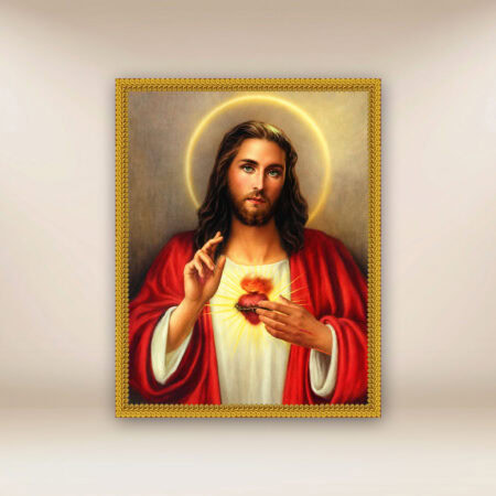 Image religieuse sur tissu Cœur de Jésus