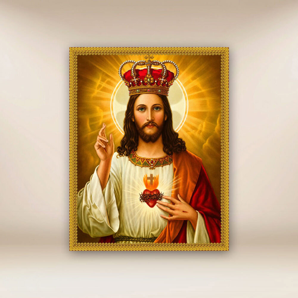 Image religieuse sur tissu Christ Roi