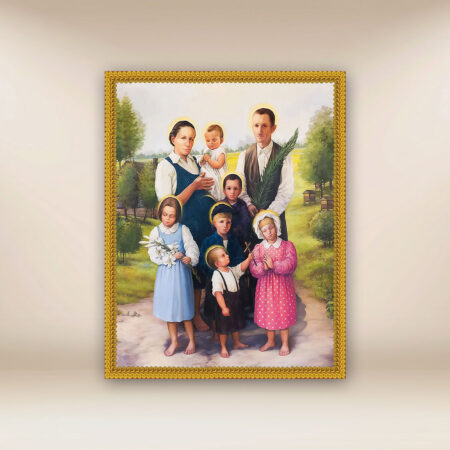 Image religieuse sur tissu Famille Ulm