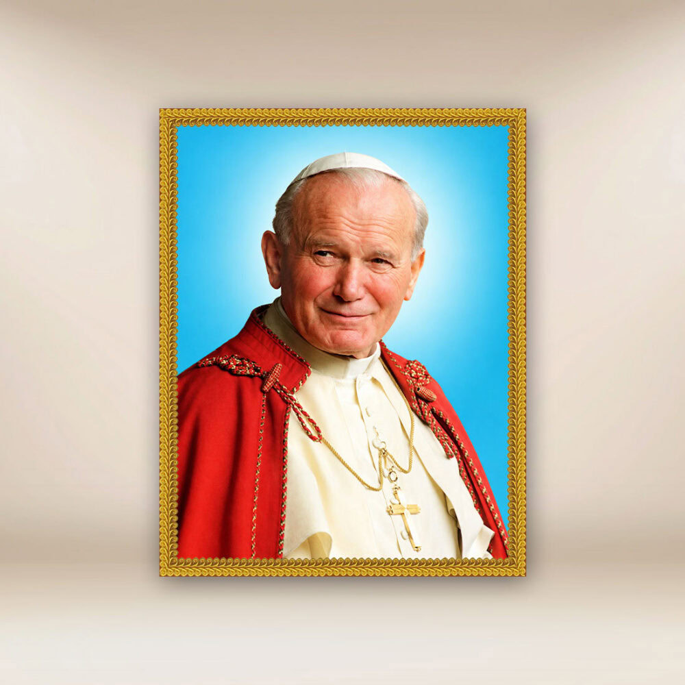 Image religieuse sur tissu Saint Jean-Paul II