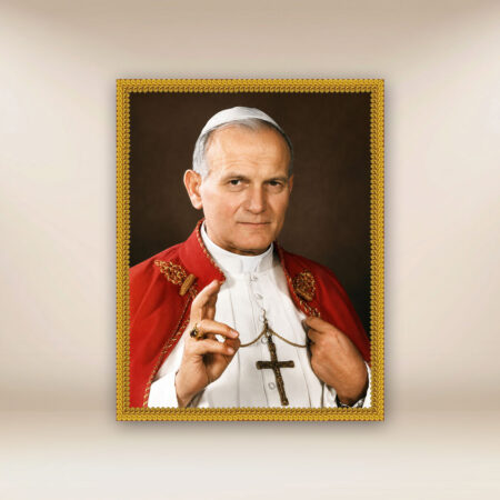 Image religieuse sur tissu Jean-Paul II