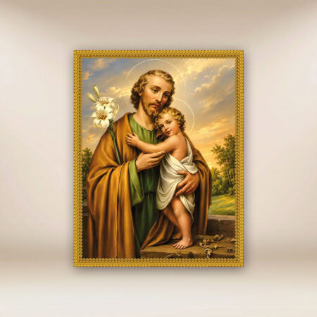Image religieuse sur tissu Saint Joseph