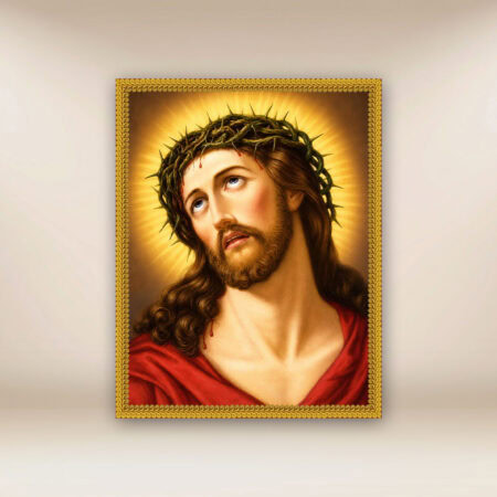 Image religieuse sur tissu Jésus Souffrant