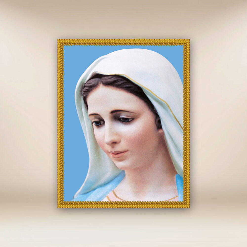 Image religieuse sur tissu Notre-Dame de Medjugorje
