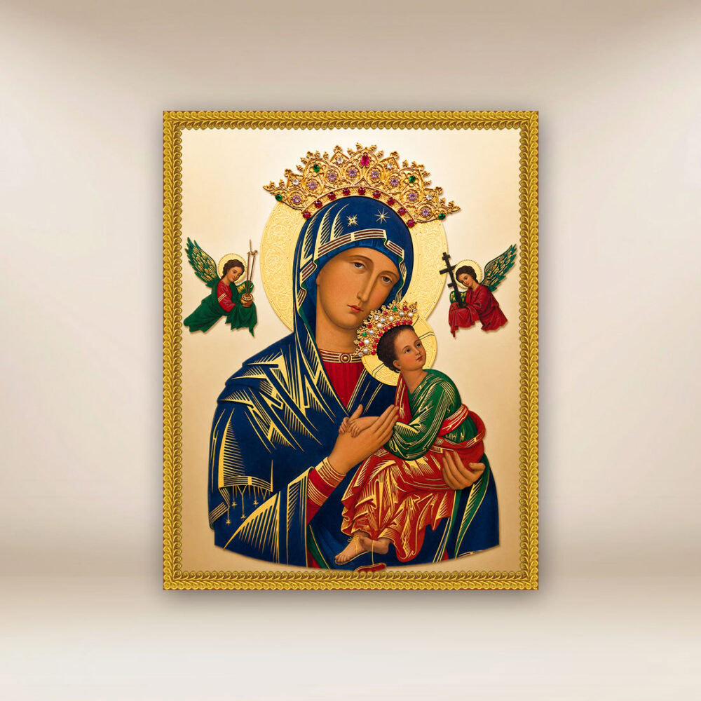 image religieuse sur tissu Notre-Dame du Perpétuel Secours