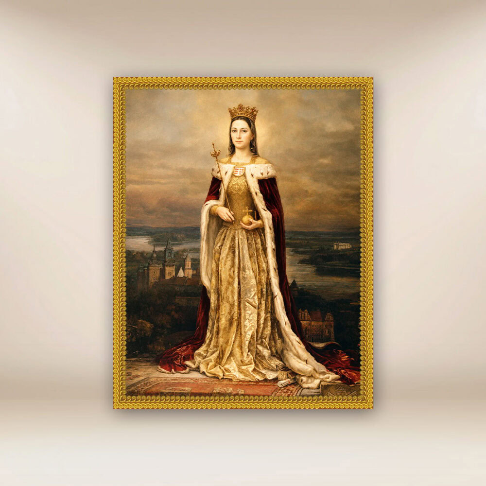 Image religieuse sur tissu Saint Hedwige