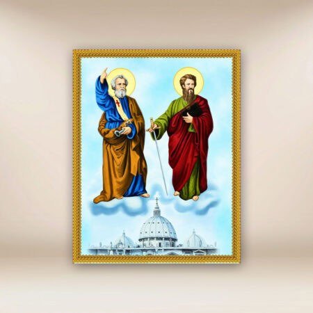 Image religieuse sur tissu Saint Pierre et Saint Paul