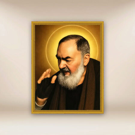 Image religieuse sur tissu de Saint Padre Pio