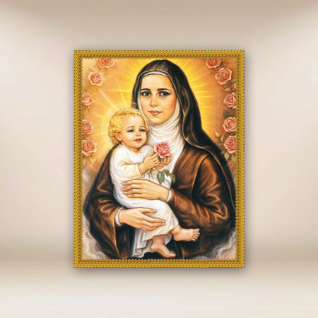 Image religieuse sur tissu Sainte Thérèse