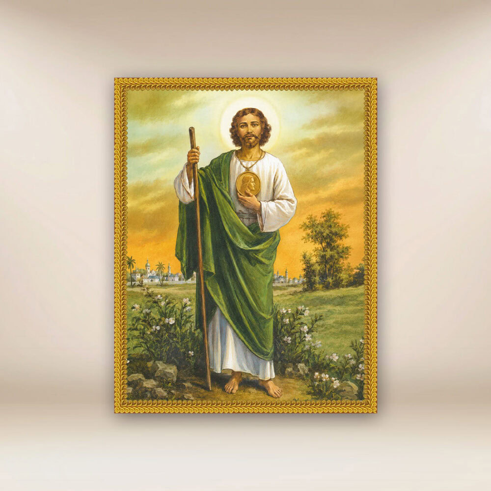 Image religieuse sur tissu Saint Jude Thaddée