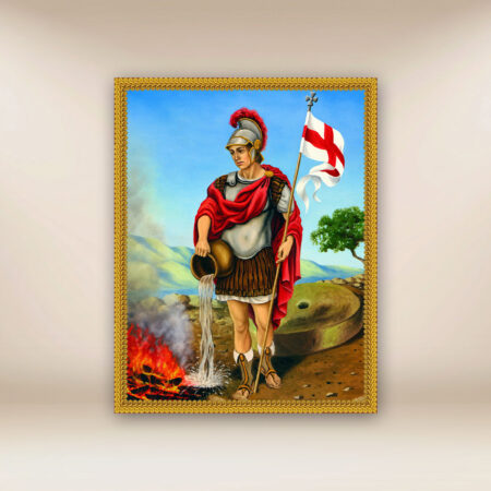 Image religieuse sur tissu de Saint Florian