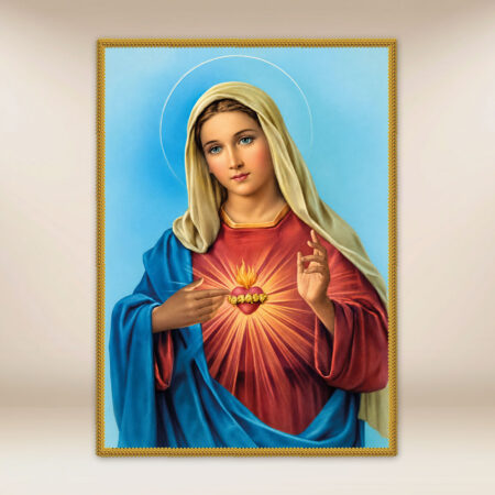 Grande décoration liturgique avec image religieuse
